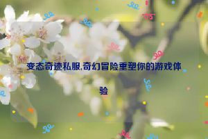 变态奇迹私服,奇幻冒险重塑你的游戏体验