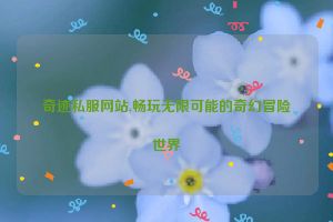 奇迹私服网站,畅玩无限可能的奇幻冒险世界