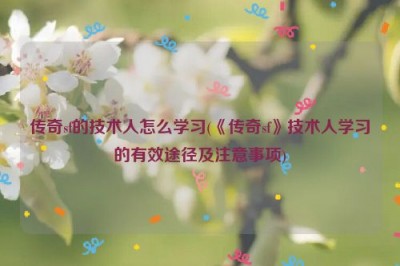 传奇sf的技术人怎么学习(《传奇sf》技术人学习的有效途径及注意事项)