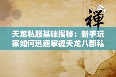 天龙私服基础揭秘：新手玩家如何迅速掌握天龙八部私服的核心技巧与进阶操作