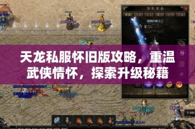 天龙私服怀旧版攻略，重温武侠情怀，探索升级秘籍