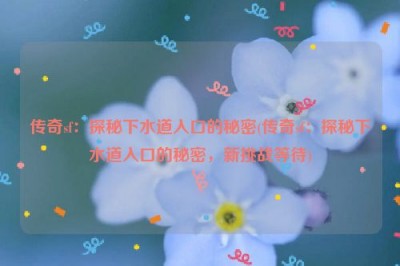 传奇sf：探秘下水道入口的秘密(传奇sf：探秘下水道入口的秘密，新挑战等待)