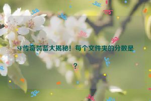 SF传奇装备大揭秘！每个文件夹的分数是？