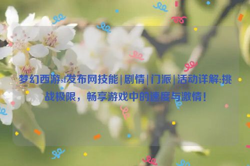 梦幻西游sf发布网技能|剧情|门派|活动详解:挑战极限，畅享游戏中的速度与激情！