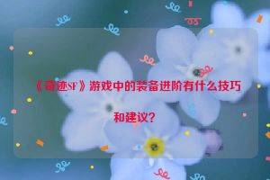 《奇迹SF》游戏中的装备进阶有什么技巧和建议？